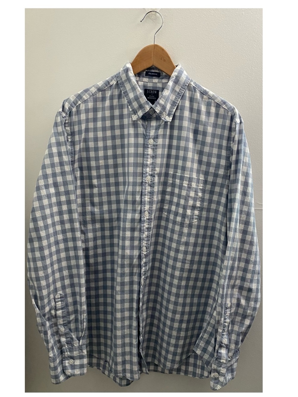 J.Crew Factory Button-Down Flex Washed Shirt Size Large Classic Fit